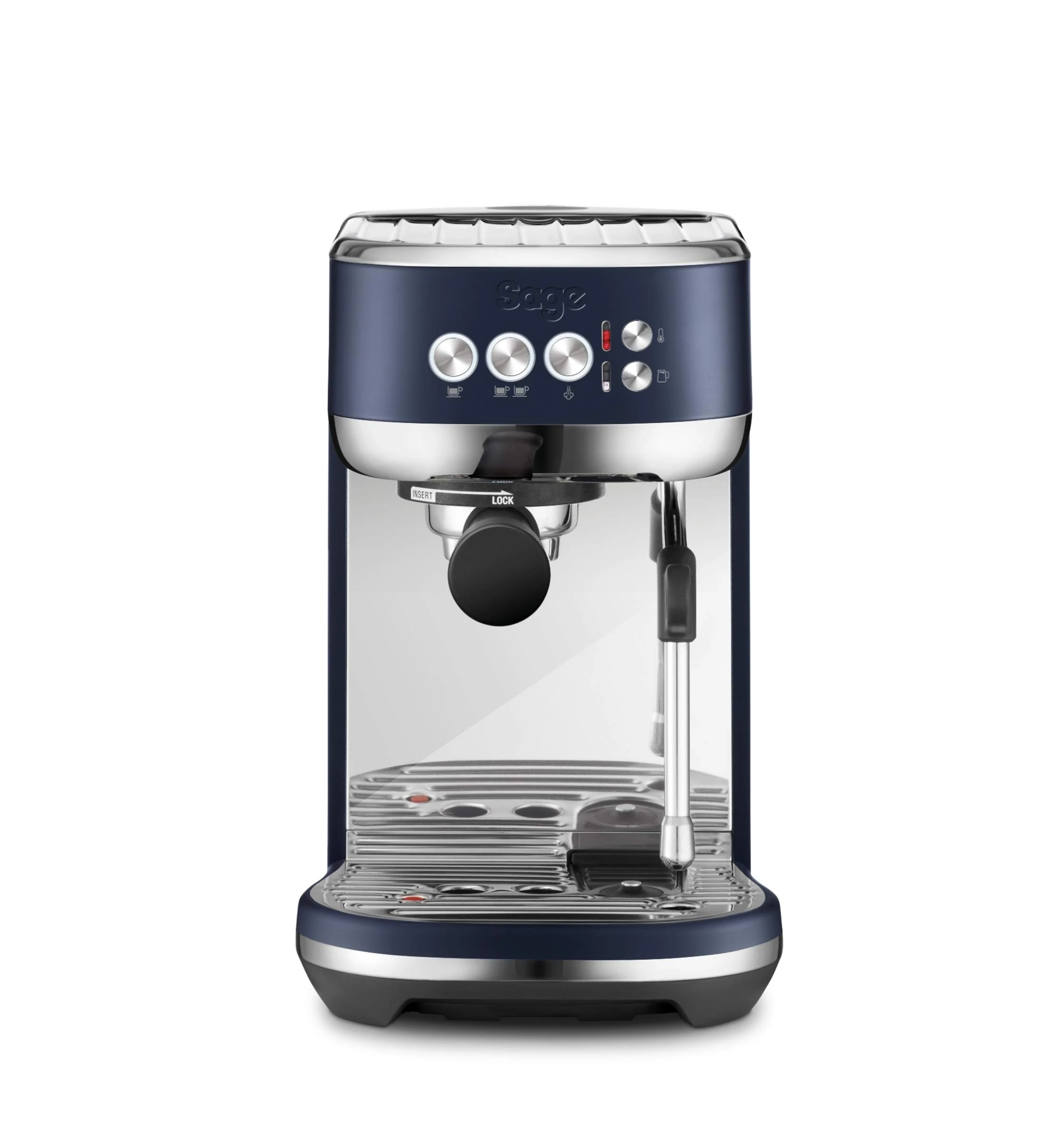 Sage the Bambino Plus Espresso Machine, Coffee Machine with Milk Frother, SES500DBL - Damson Blue