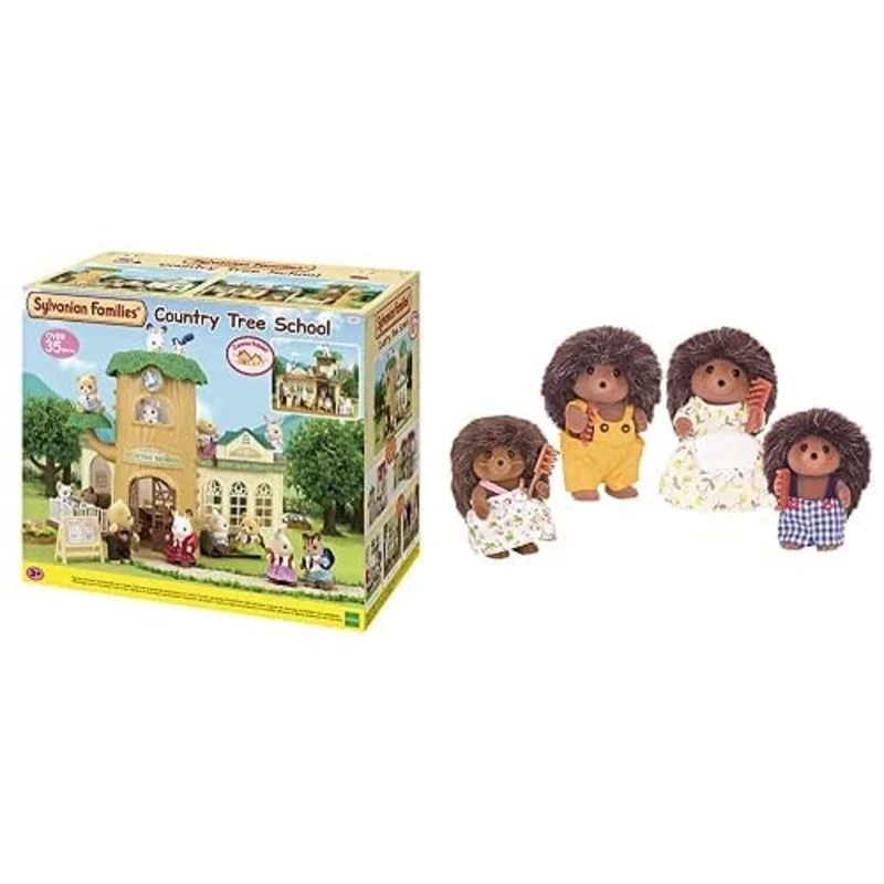 Sylvanian Families - Country Tree School & Hedgehog Family