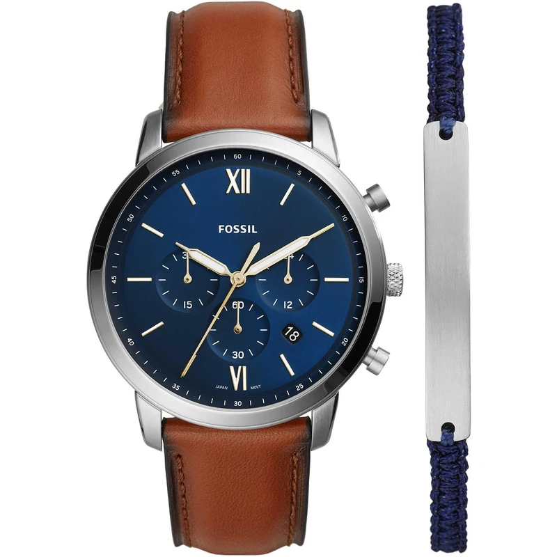 Fossil Neutra Watch for Men, Quartz Chronograph movement with Leather Strap