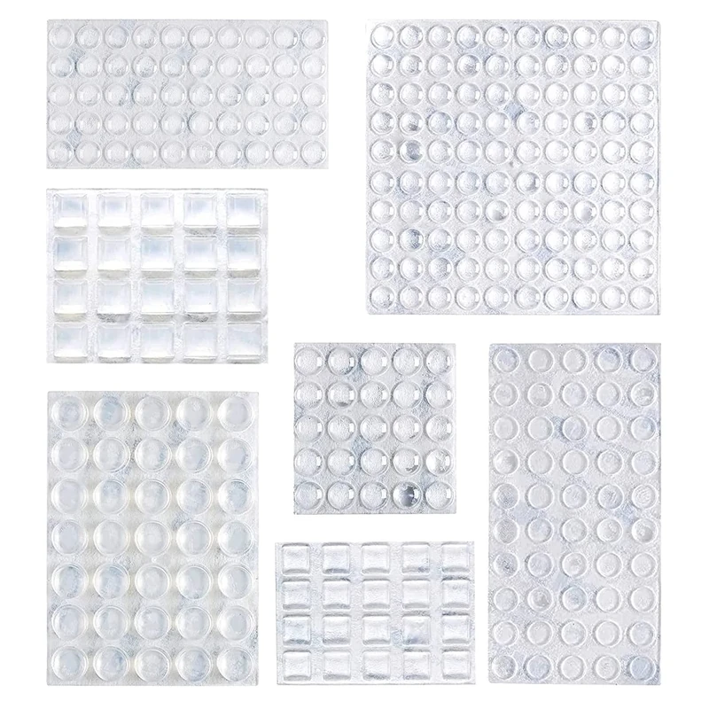 Amazon Basics 300 Piece Clear Self-Adhesive Rubber Bumpers Pads, 17.5 x 11.4 x 1.52 cm