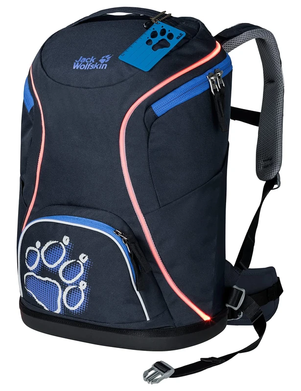 Jack Wolfskin Children's Beamy Illuminated School Bag, Night Blue, One Size - Image 1