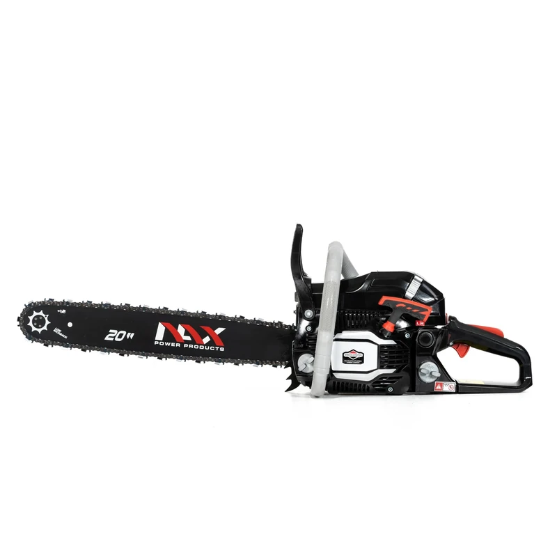 NAX POWER PRODUCTS, chainsaw with 2 kW combustion engine of 61.5 cm3, licensed by Briggs & Stratton, 20" guide (50.8 cm) and Low Kickback system Black NAX500C
