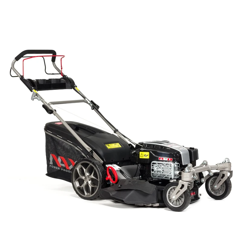 NAX POWER PRODUCTS Briggs & Stratton 5000S Engine 875Exi Series 190 cm3 ReadyStart Cutting Width 56 cm Basket 75L Front Swivel Wheels Petrol Traction Lawnmower