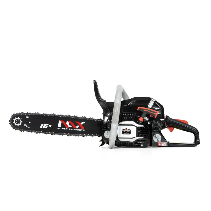 NAX POWER PRODUCTS, NAX 300C Chainsaw with 1.6 kW Combustion Engine of 45 cm3, Licensed by Briggs & Stratton, 16" Guide and Low Kickback System Black NAX300C
