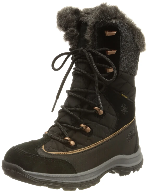 Jack Wolfskin 4041421 Women’s Snow Boot, Black/Dark Grey, 3 UK