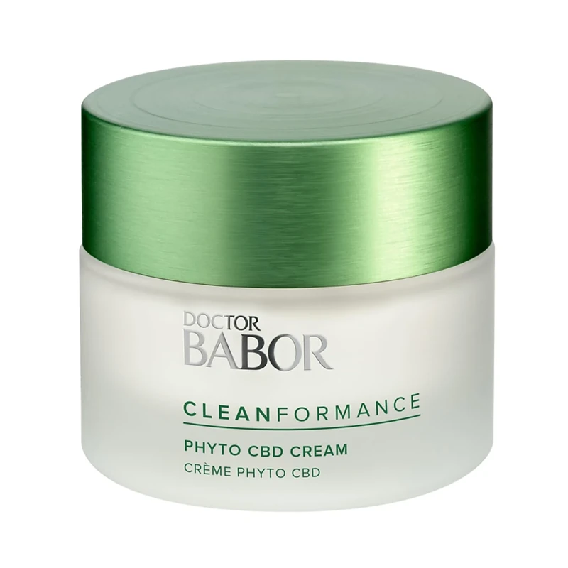 DOCTOR BABOR CLEANFORMANCE CBD Face Cream for stressed and damaged Skin, With Cannabidiol, Vegan Formula, Phyto CBD Cream, 1 x 50 ml