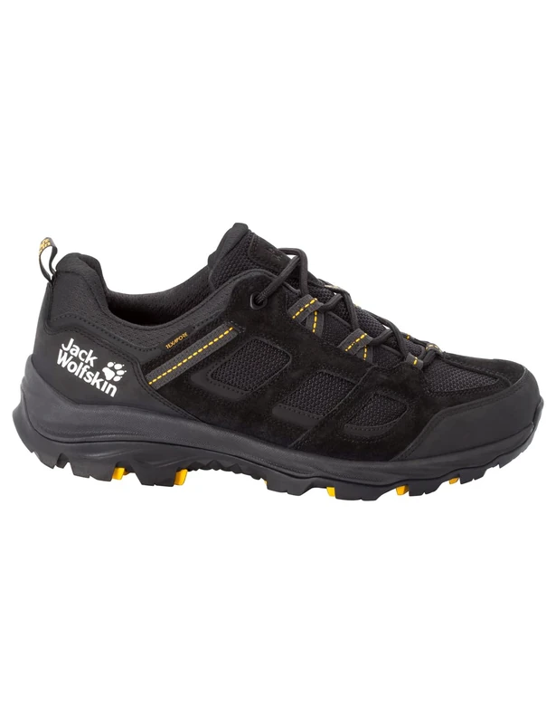 Jack Wolfskin Men's Vojo 3 Texapore Low M Hiking Shoe, Black Burly Yellow Xt, 6.5 UK