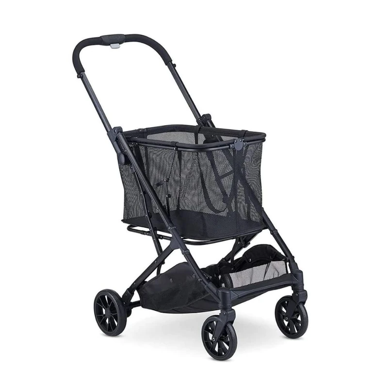 Joovy Boot Lightweight Shopping Cart with Reusable, Removable Shopping Bag with Compact Standing Fold, Black - Image 1