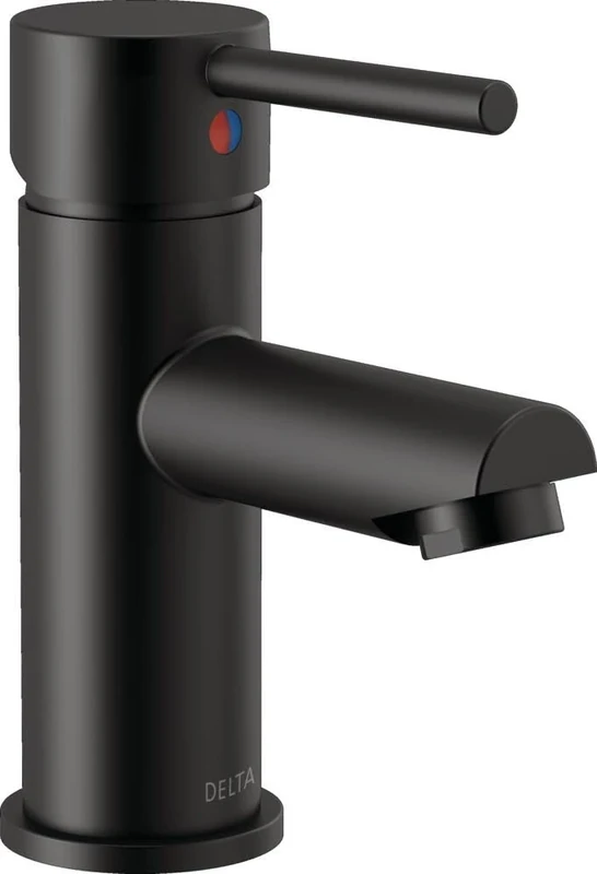 Delta Faucet 559LF-BLGPM-PP Modern Handle Lavatory Faucet Single Hole, Matte Black