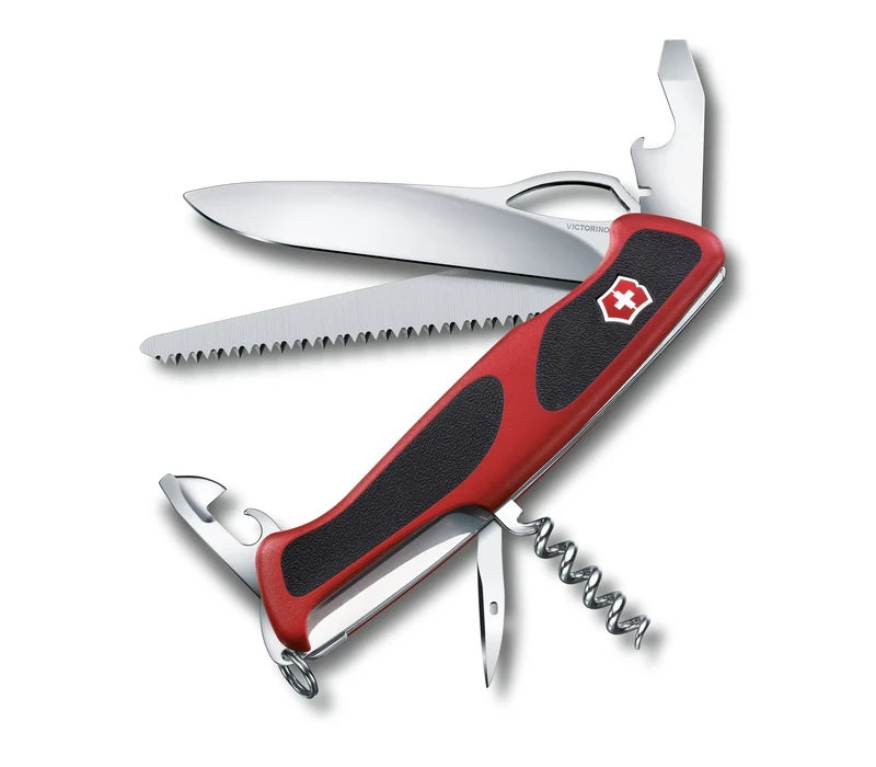 Victorinox, Ranger 79 M Grip, Swiss Army Pocket Knife, Large, Multi Tool, Camping, 12 Functions, Blade, Can opener, Screwdriver 3 mm, Lockable Blade, One Hand