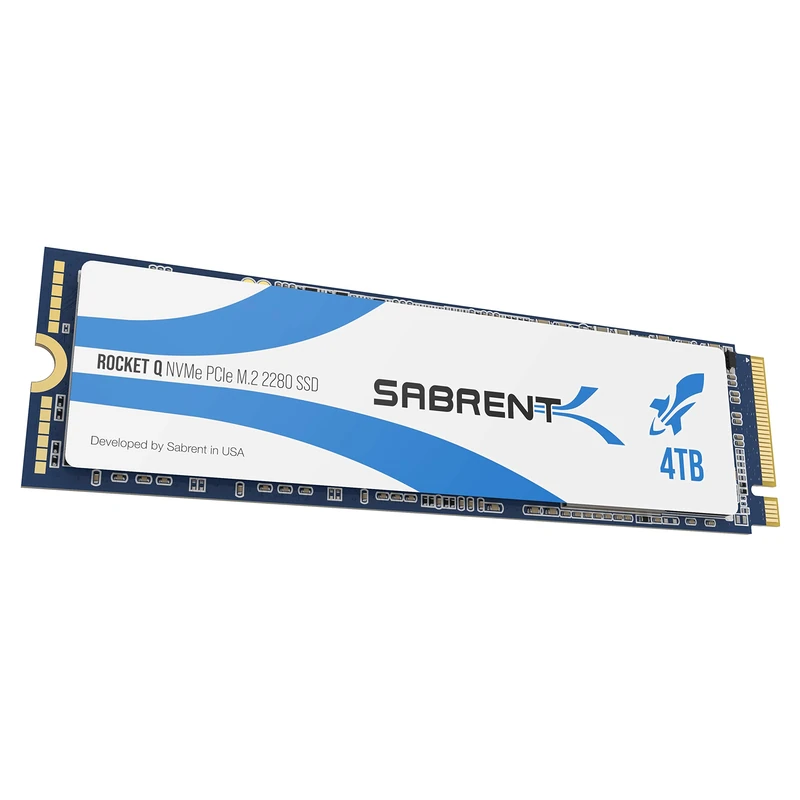SABRENT M.2 NVMe SSD 4TB, Internal Solid State 3200 MB/s Read, PCIe 3.0 2280, M2 Hard Drive High Performance Compatible with PCs, NUCs Laptops, and Desktops (SB-RKTQ-4TB)