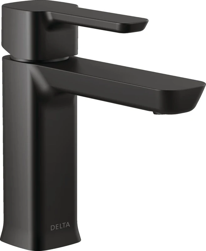 Delta Faucet 581LF-BLGPM-PP Modern Handle Project-Pack Bathroom Faucet Single Hole, Matte Black
