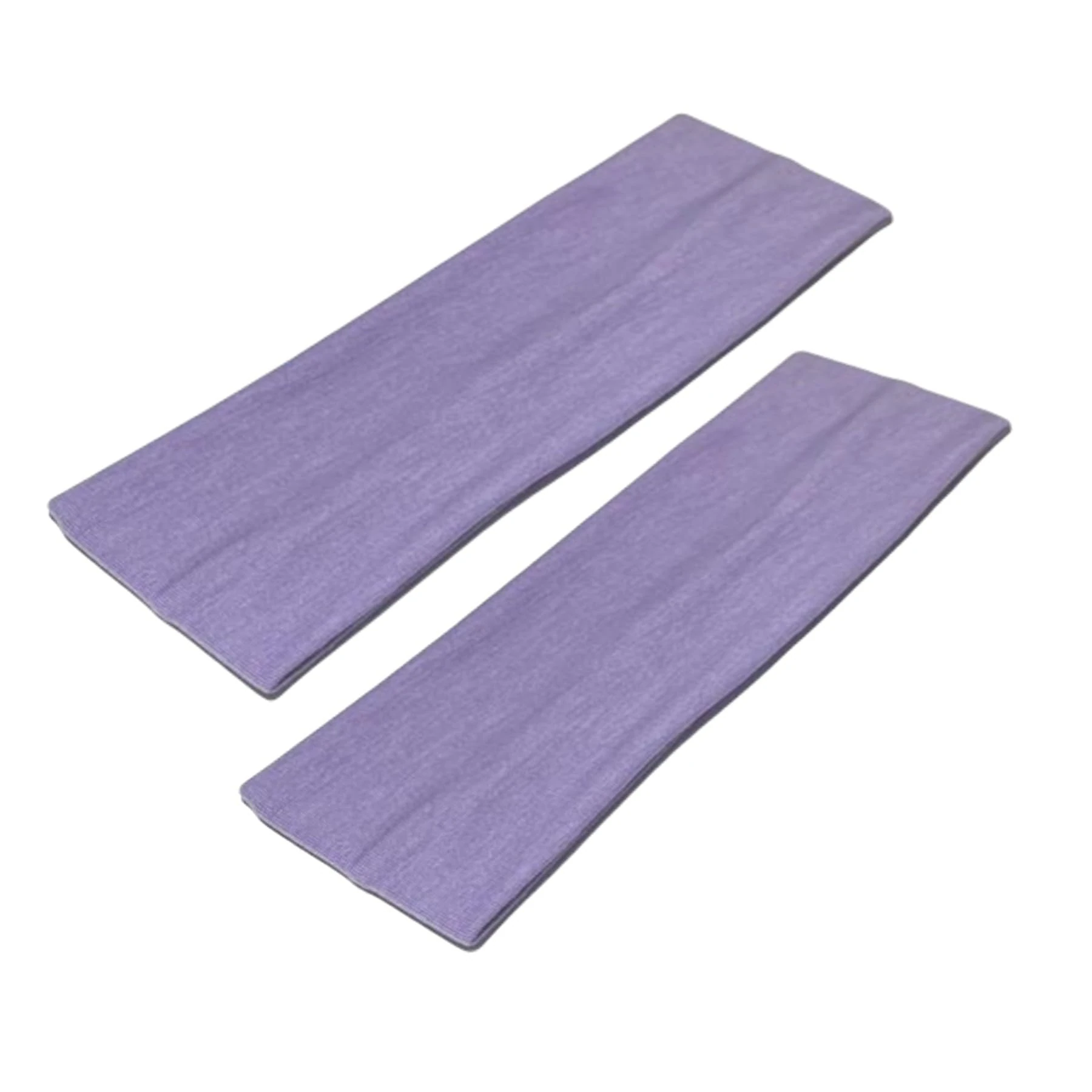 WESTEND CHOICE 7cm Wide Headbands 2 Pack Plain Stretchy Hairband Unisex Kylie Headband Bandeau Gym Exercise Headbands for Women & Men Soft Yoga Head Band (Light purple)