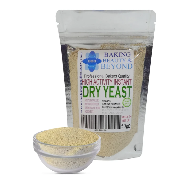 Instant Dry Yeast for Bread and Pizza 50g, Household Active Dry Instant Yeast for Bread Making, Fast Action for Baking At Home and Bread Machine