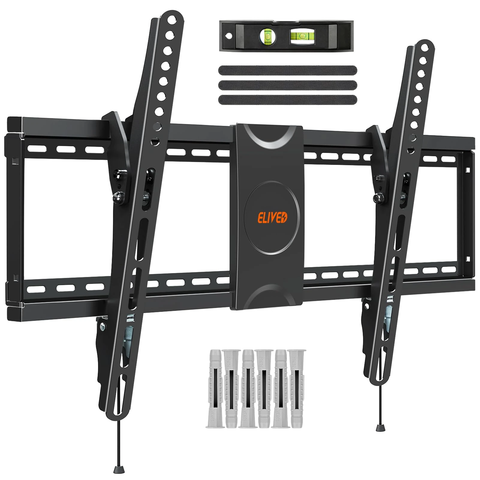 ELIVED Tilt TV Wall Bracket, TV Mount for Most 37-75 inch Flat & Curved LCD LED OLED TVs with Max. VESA 600x400mm up to 45KG, Sturdy Tilting TV Bracket EV008