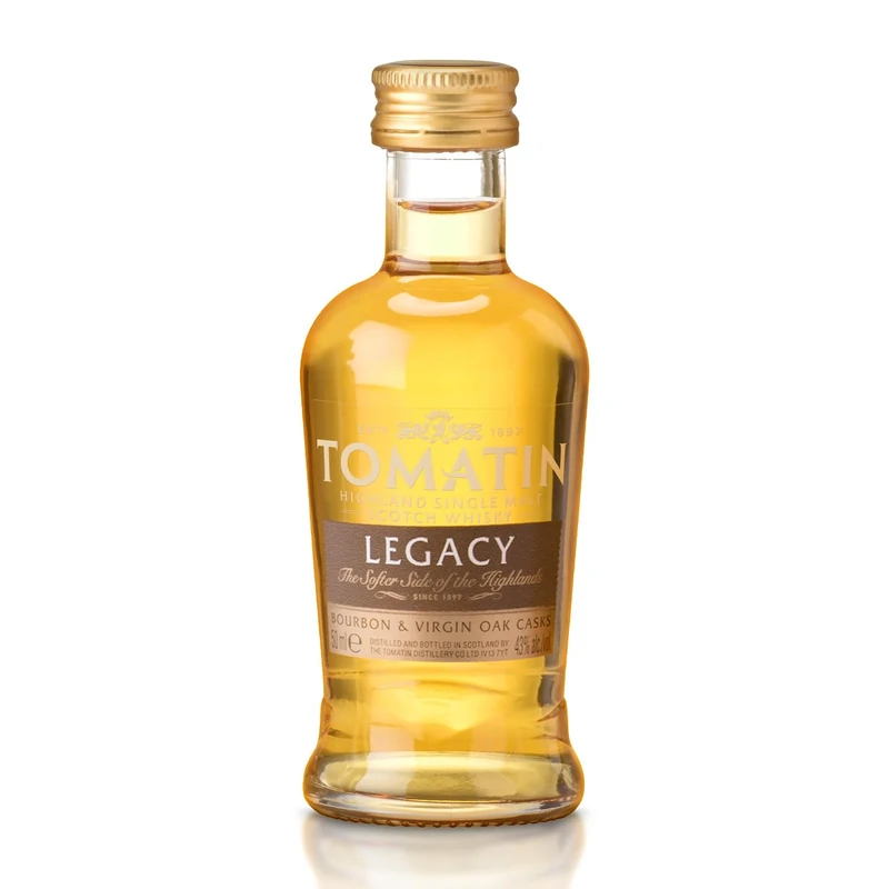 Tomatin Legacy Highland Single Malt Scotch Whisky 43% alcohol/vol 5cl Miniature Glass Bottle