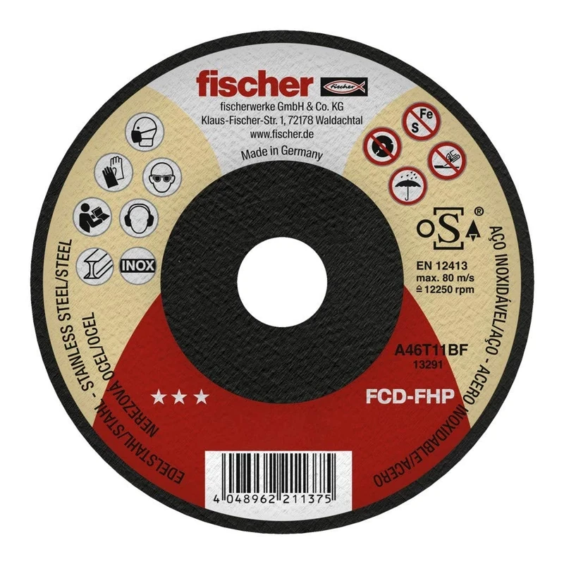 EDP 96253 Fcd-Fhp INOX Fischer Disc, 115 x 1 x 22.23