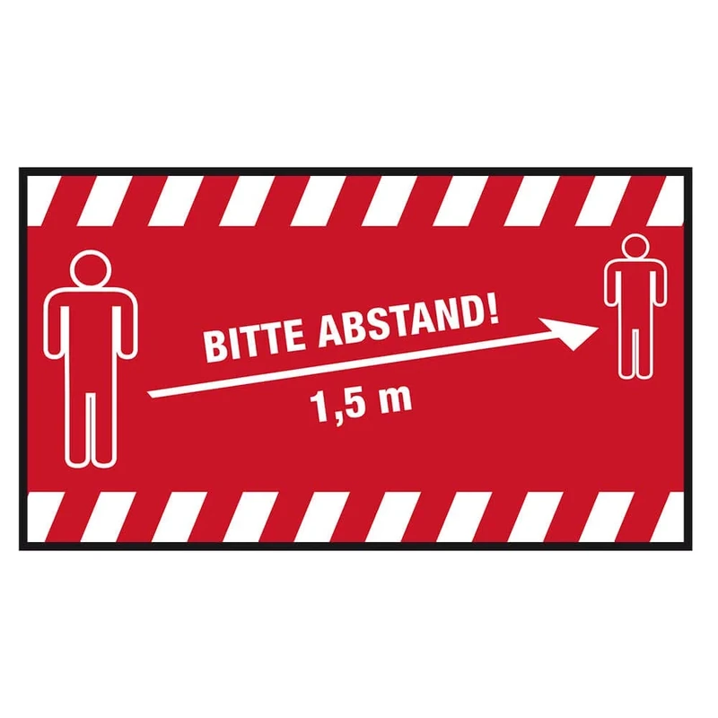 Novus Notice Mat 1.5 m Landscape 150 x 85 cm Red with White Writing