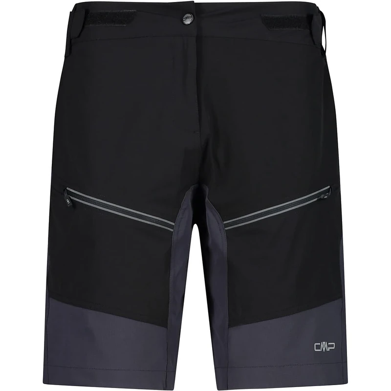CMP - Women's Cycling Shorts with Inner Mesh Lining, Free Cycling Shorts Bermuda Mesh Women's Black