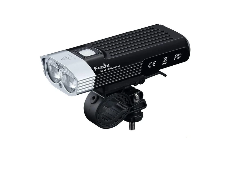 fenix BC30 V2.0, Front Bike Light | 2200 Lumens | 187m | 50 Hrs Max | Quick Release | Wireless Remote | 85° Wide Angle | IP67, Black/Silver