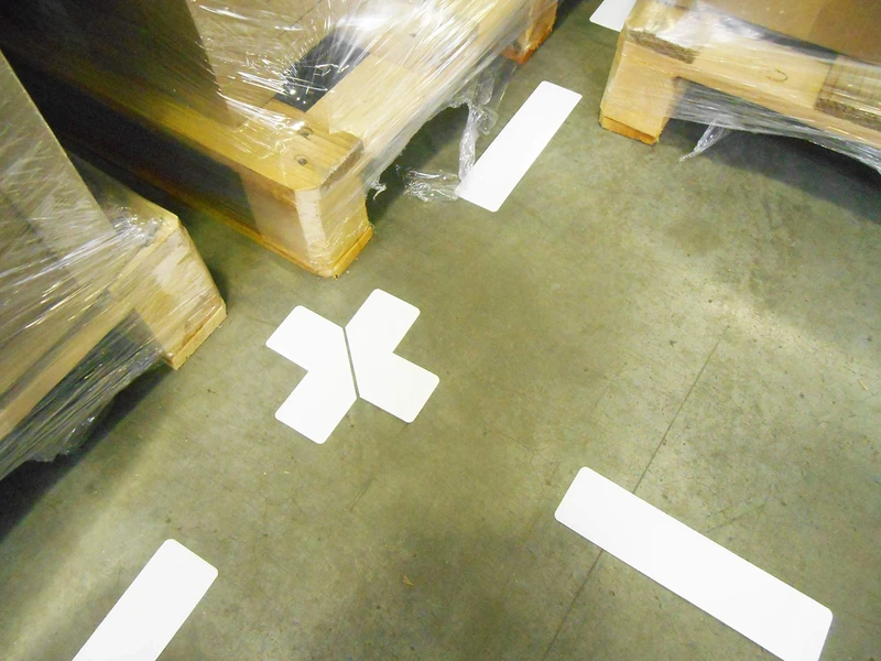 Tarifold Fr 197202- Pack of 10 Adhesive Floor Marking Symbols - L Shape 100 x 50 mm - White (Pack of 10 Pieces)