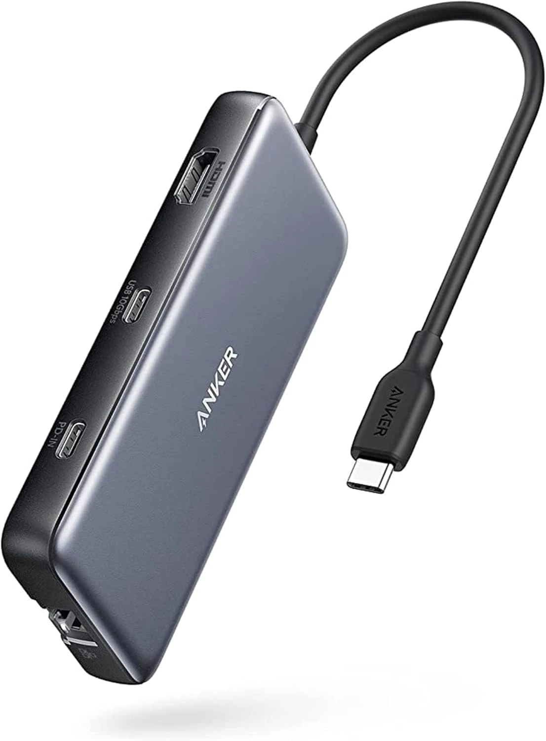 Anker 555 USB-C Docking Hub (8-in-1) PowerExpand Adapter, 85W Power Delivery, 4K 60Hz HDMI, 10Gbps USB-C & 2 USB-A Data Ports, Ethernet Port, MicroSD & SD Memory Card Reader, for MacBook Pro and More