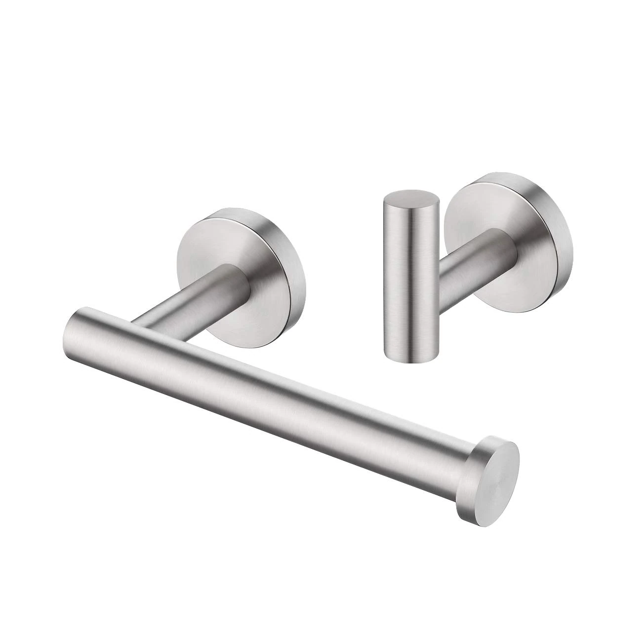 KES Towel and Toilet Roll Holder Set Bathroom Accessory Set 2 Piece Toilet Roll Holder and Coat Hook SUS 304 Stainless Steel Wall Mounted Brushed Finish, LA202DG-21