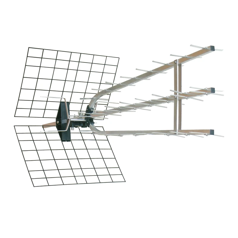 Metronic 415052 Outdoor Aerial Amplified Trinappe 45 DB - 694 MHz Grey