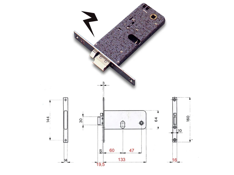 Omec 1202503 388 Lock, Neutral - Image 1