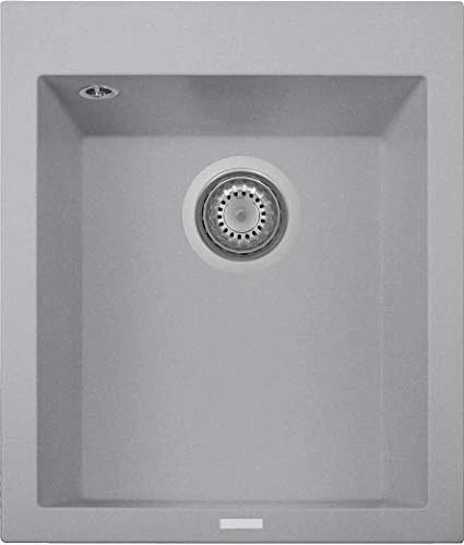 Built-in Kitchen Quartz Sink PLADOS ON4110 Single Bowl 41 cm - Aluminium