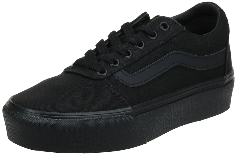 Vans Ward Platform Women's Sneaker, Canvas Black Black, 5.5 UK