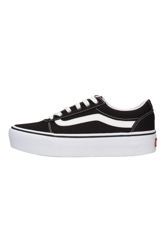 Vans Ward Platform Women's Sneaker, Canvas Black White, 13.5 UK