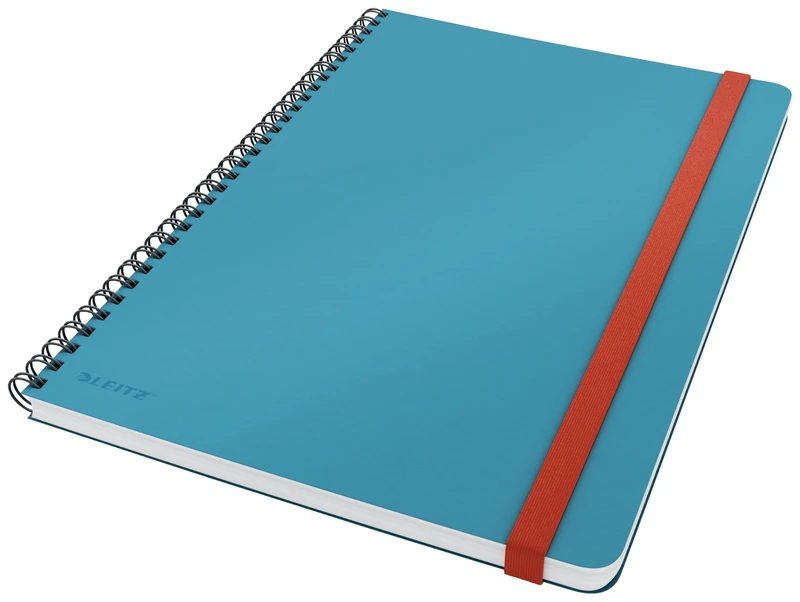 Leitz Large (B5) Ruled Wirebound Notebook, 80 Sheet, Cosy Range, Calm Blue, 45270061
