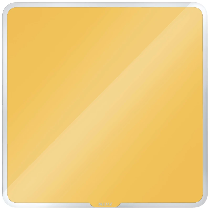 Leitz Magnetic Glass Whiteboard, 450 x 450, Cosy Range, Warm Yellow, 70430019 - Image 1