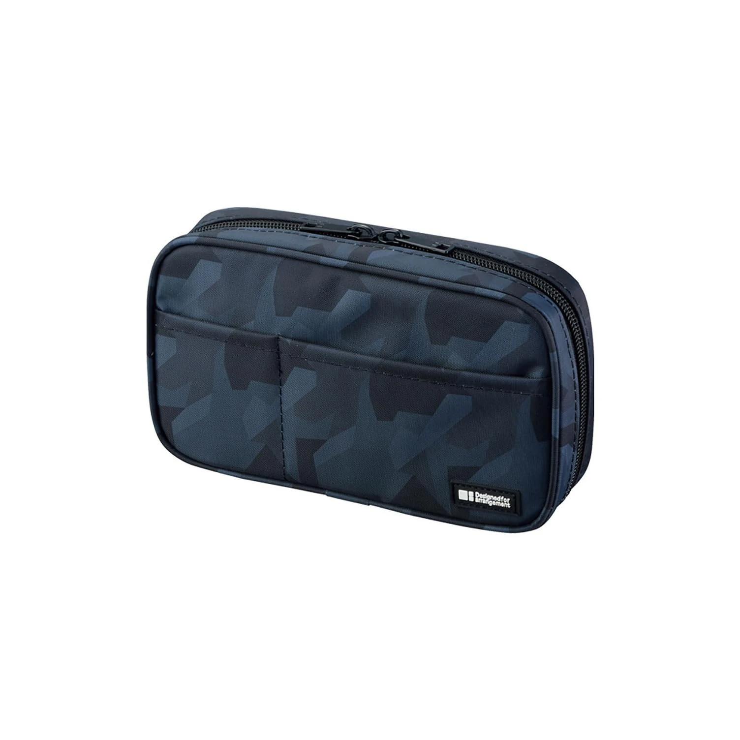 LIHITLAB Large Capacity Zipper Pencil Case For School Office College, Big Capacity 4 Compartments Pencil Bag Holder Adults Teen Boys Girls, Travel Cosmetics Storage, Black Camo (A7551-134)