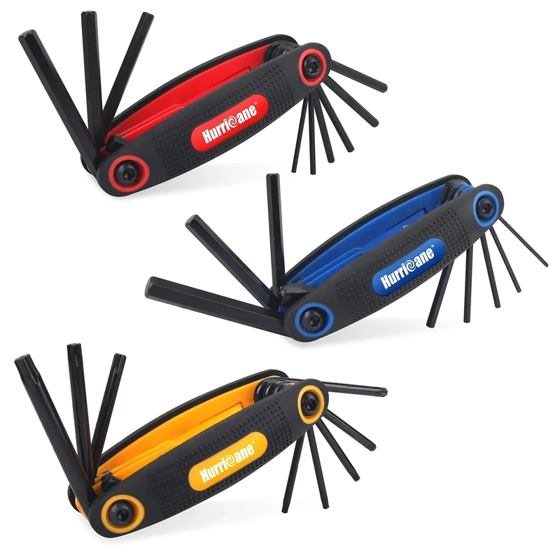 HURRICANE 25-Piece Folding Allen Wrench Set - SAE, Metric & Torx
