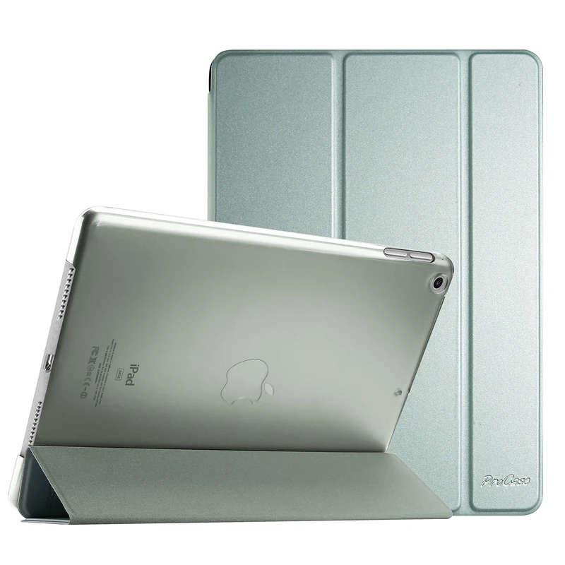 ProCase for iPad 9th/ 8th/ 7th Generation Case 10.2 Inch (2021/2020/2019 Release), 10.2 iPad Case 9th/ 8th/ 7th Gen Cover, Slim Smart Cover with Translucent Hard Shell Back -Lightgrey