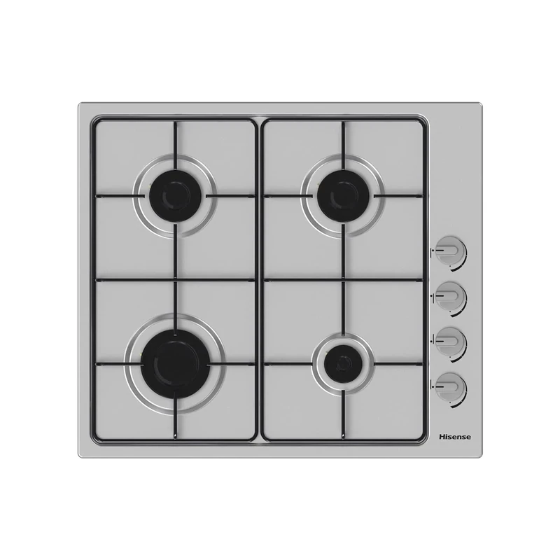Hisense GM642XSUK Built-in 60cm Gas Hob - Stainless Steel, 20 x 23 x 4 inches (L x W x H)