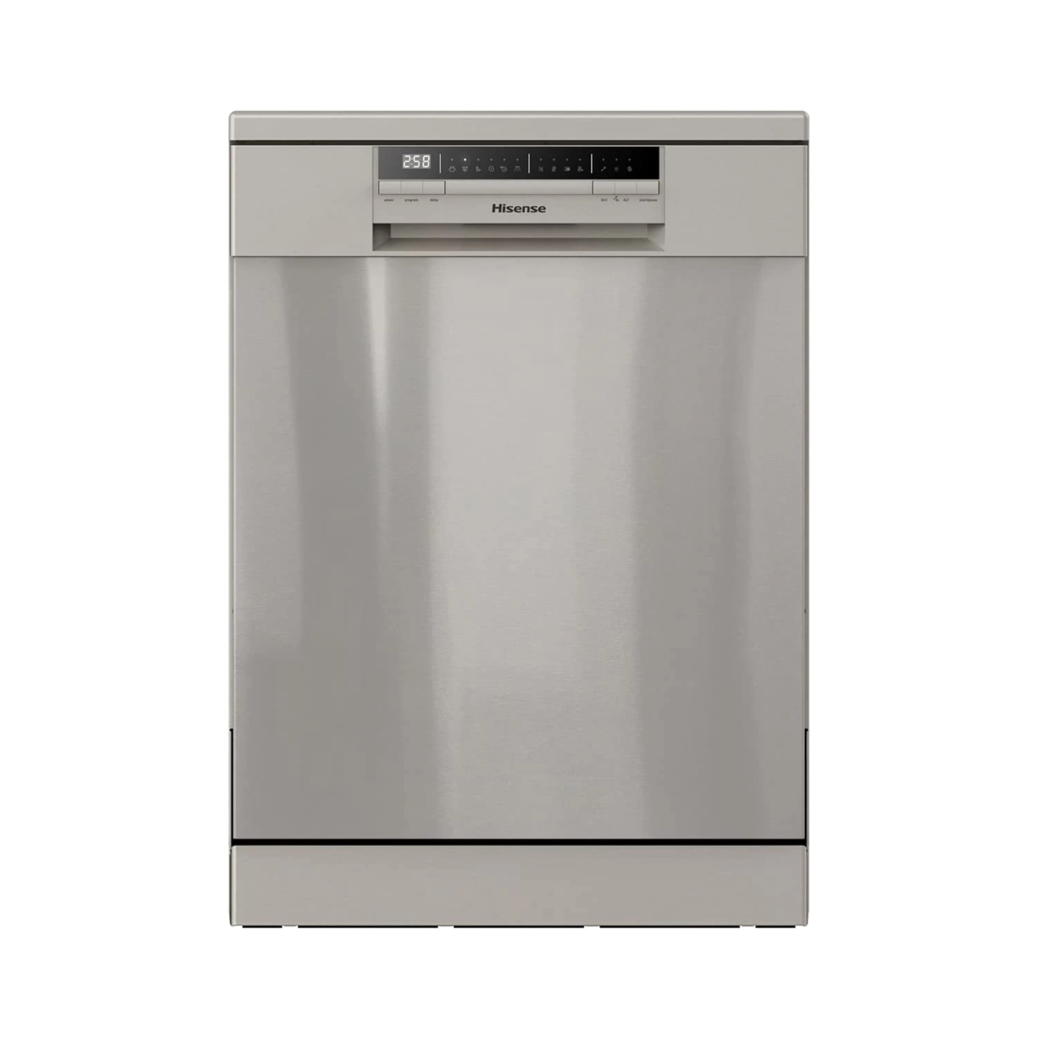 Hisense HS60240XUK Freestanding Standard Dishwasher 85cm High- Stainless Steel - E Rated, Silver, 24 x 23 x 33 inches (L x W x H)