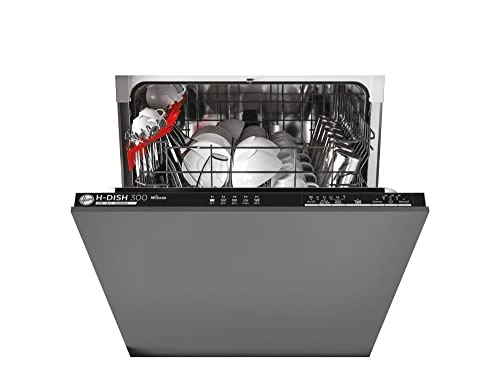 Hoover HDIN 2L360PB-80 Integrated Standard Dishwasher, Wifi Connected, 10 liters, Black, Noise level: decibels 47