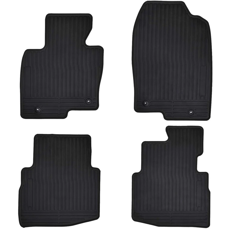 Megiteller Car Floor Mats Custom Fit for Mazda CX-9 CX 9 2016 2017 2018 2019 Odorless Washable Heavy Duty Rubber (All Weather) Floor Liners Front and Rear Row Set Black