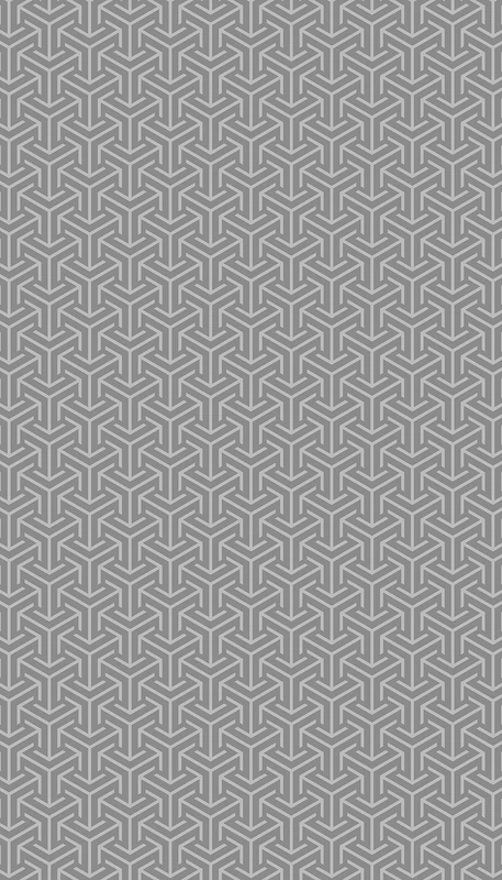 AG Design Geometric Ornament on Grey Curtains for Living Room, Kitchen, Bedroom, Garden Shed, 140 x 245 cm, 1 Piece, FCP L 6594 - Image 1