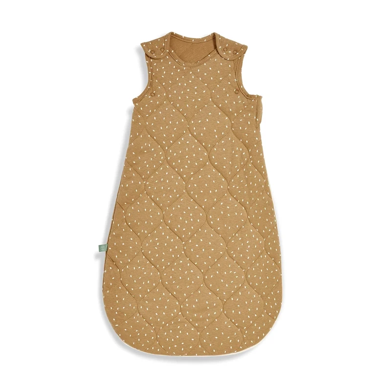 Little Green Sheep Baby Sleeping Bag - Luxury Organic Cotton Blend Sleeping Bags with Side Zip Fastening Poppers, Meets British Safety Standard, Honey Rice, 2.5 Tog 6-18M - Image 1