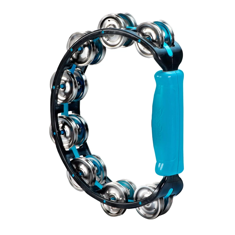 Voggenreiter Hi-Lo Tambourine Ring Percussion Instrument (Diameter: 23 cm, Innovative Resonance Gap, Solid and Lightweight Construction, Integrated Shock Absorber) - Blue/Black