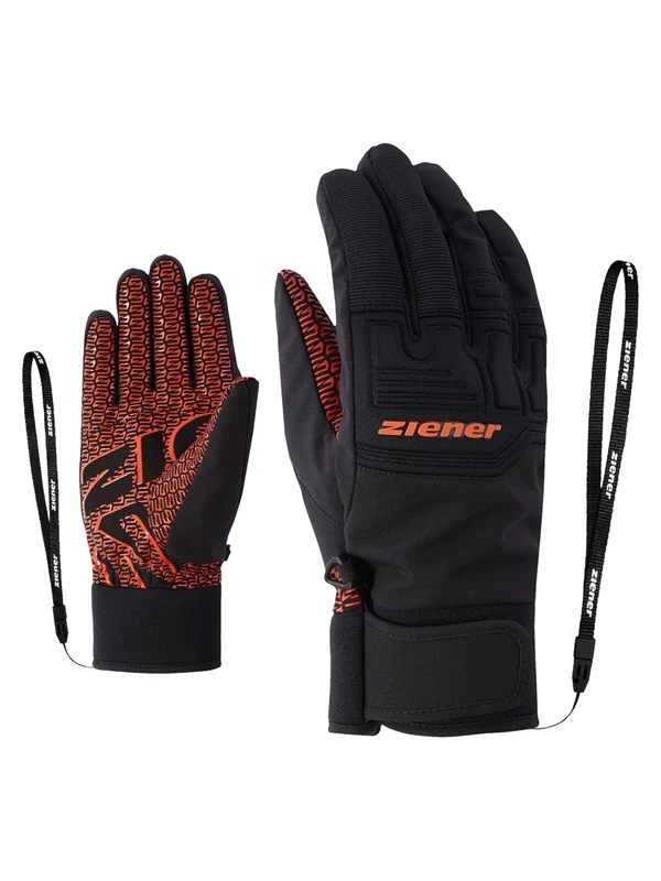 Ziener GARIM AS Adult Ski Gloves/Winter Sports Waterproof Breathable Orange Spice, 10