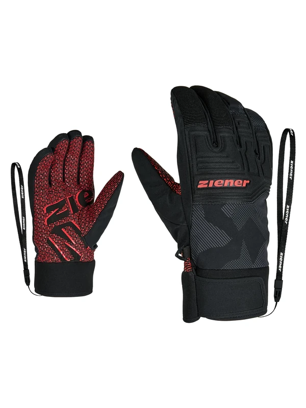 Ziener GARIM AS Adult Ski Gloves/Winter Sports Waterproof Breathable Grey Ink Camo 10.5