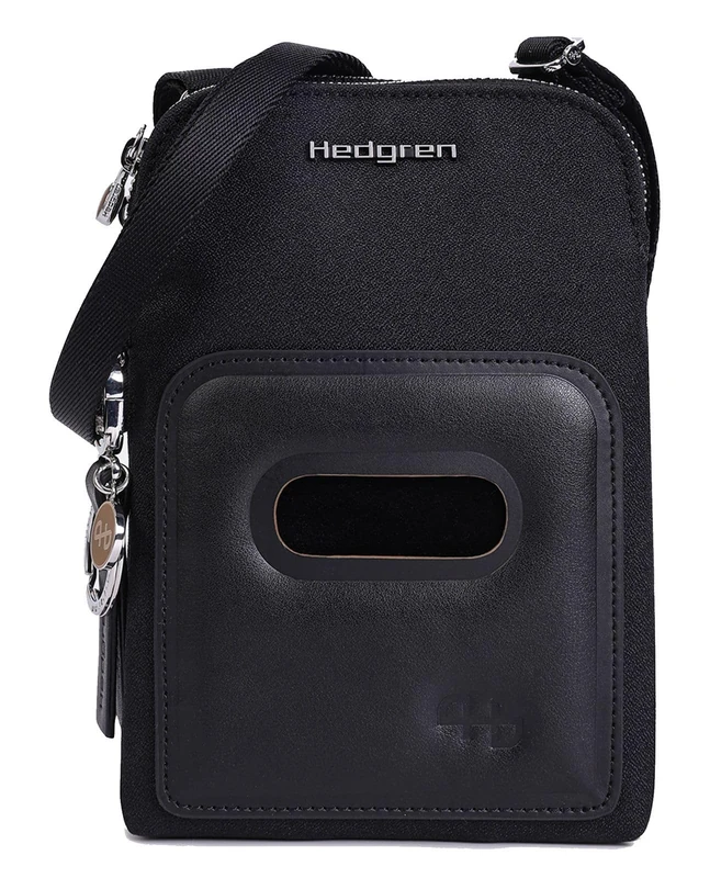 Hedgren Unisex's Cortado Phone Bag + RFID, Black, Talla única
