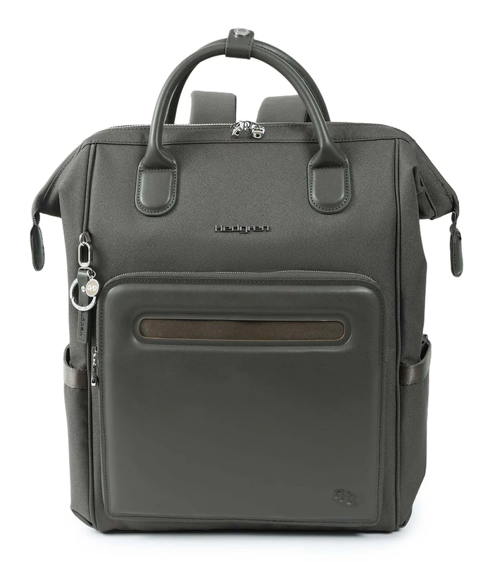 Hedgren Mochila para el portátil con compartimento para portátil Moka Backpack 15.4 Inches + RFID Black Ink Grey Verdoso