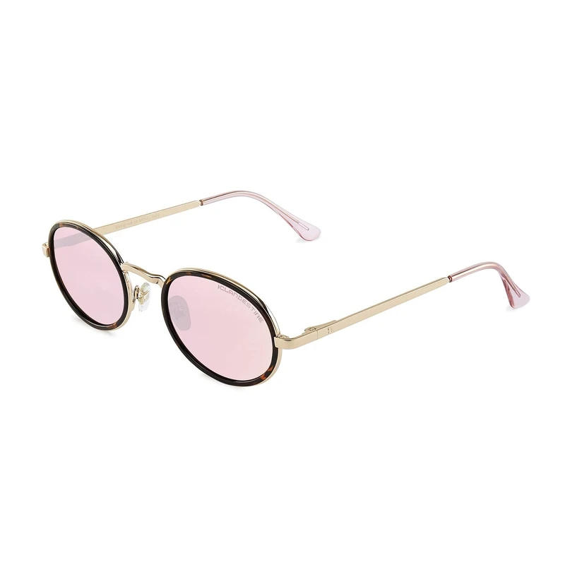 CLANDESTINE - Sunglasses Ovo 17 Gold Matte Havana Rose - Pink Nylon Lenses and Steel Frame - Sunglasses for Men and Women - Smart Vision Technology - More Sharpness and Less Glare
