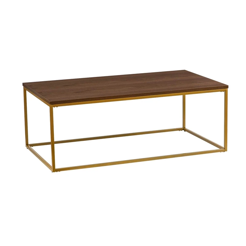 Aspect Regis Coffee Table/Side Table (Walnut/Gold, 110x60x41(H) cm), CFT49WN/G